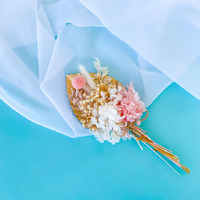 Dried spear palm cake topper- Pink Blossom