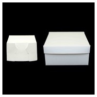 Standard Cake Box White 4 Inch Tall