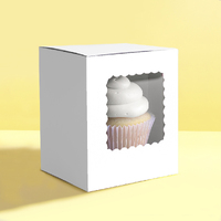 Scalloped Single Cupcake Box (Pack of 6) - White