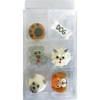 6 Piece Dogs Sugar Decorations