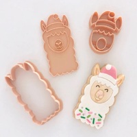 LBD011 Christmas Llama Stamp and Cutter Set (Little Biskut)