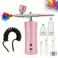 Pink Rechargeable Cordless Airbrush-Kit