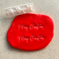 Merry Christmas Mini Fondant Stamp