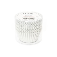 Large Foil Baking Cups White (100pc)